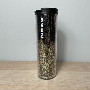 Starbucks Holiday 2019 Metallic Black and Gold Tumbler